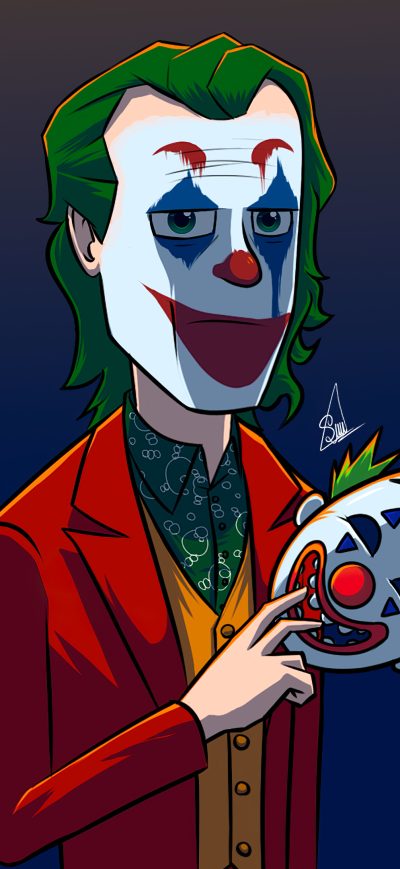 Fond d'écran iPhone The Joker Mask Out 4k