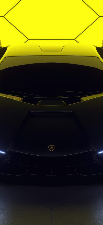 Fond d'écran iPhone Lamborghini Sian Fluorescent 4k