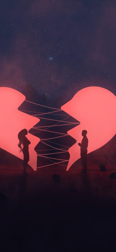 Fond d'écran iPhone Broken Heart Couple