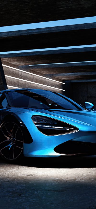 Fond d'écran iPhone Blue Mclaren 2020 4k