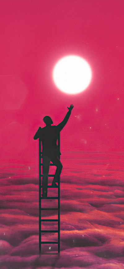 Fond d'écran iPhone Climbing The Ladder To Touch The Moon