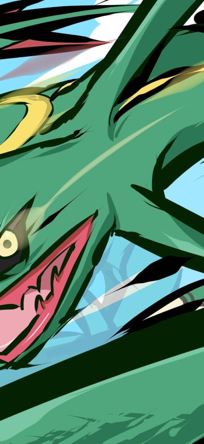 Fond d'écran iPhone Pokemon Rayquaza