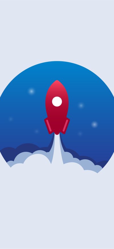 Fond d'écran iPhone Rocket Minimalist 4k