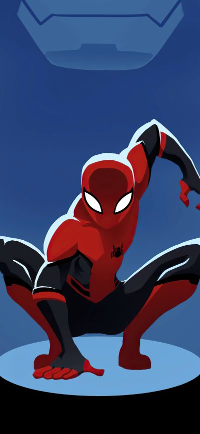 Fond d'écran iPhone Spiderman Far From Home Comic Poster Minimal 5k