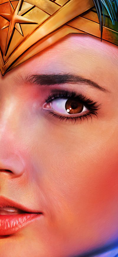 Fond d'écran iPhone Wonder Woman Portrait Closeup 5k