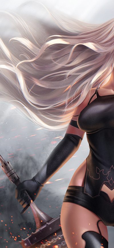 Fond d'écran Nier A2 sur iPhone