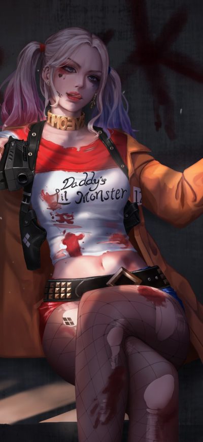 Fond d'écran Harely Quinn Digital Fan Art sur iPhone