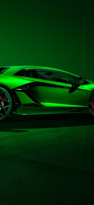 Fond d'écran iPhone Lamborghini Aventador SVJ Side View