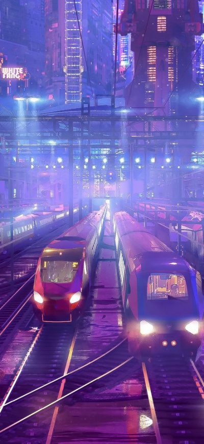Fond d'écran iPhone Trains Illustration