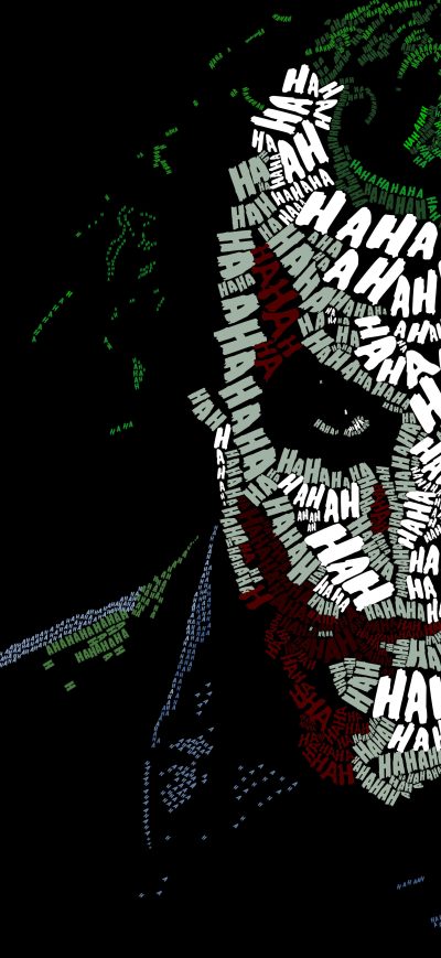 Fond d'écran Joker Face Text Artwork sur iPhone