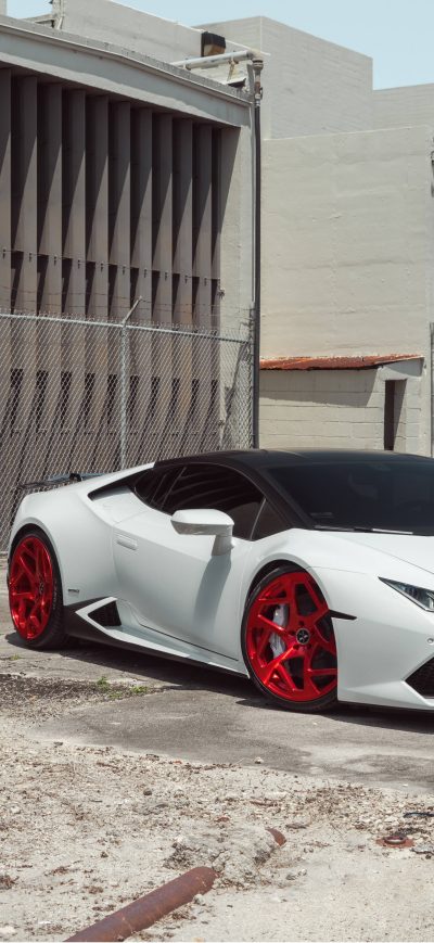 Fond d'écran Lamborghni Huracan 8k sur iPhone