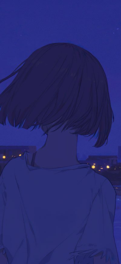 Fond d'écran iPhone Anime Girl Ocean View