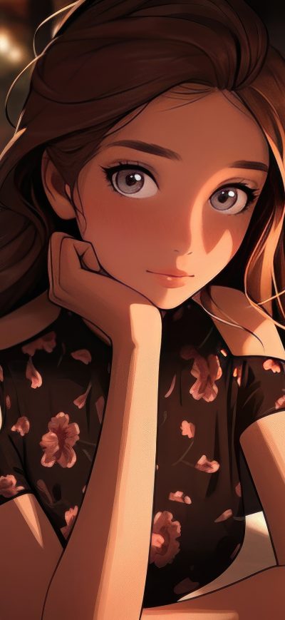 Fond d'écran iPhone Anime Girl In Restaurant