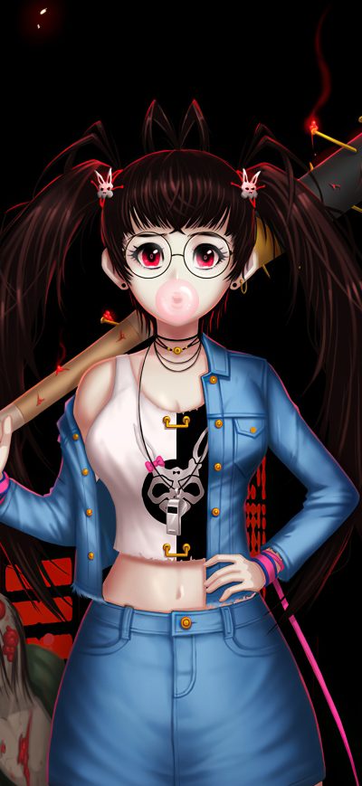 Fond d'écran iPhone Zombie Fighter Girl 4k