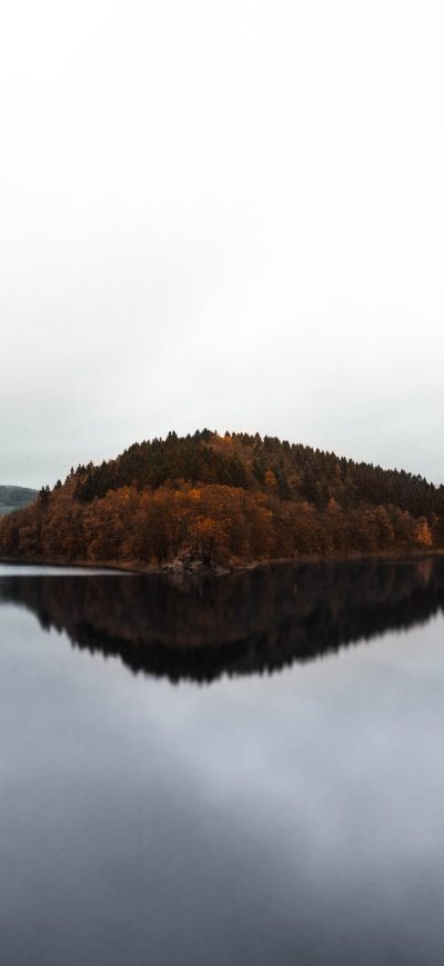 Fond d'écran iPhone Autumn Forest Lake View 4k