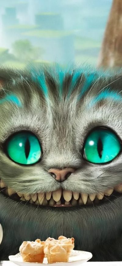 Fond d'écran Cheshire Cat Alice in Wonderland sur iPhone