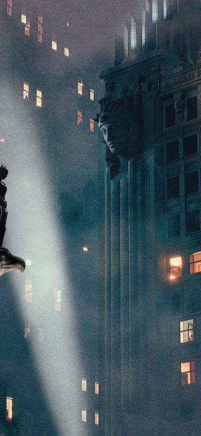 Fond d'écran iPhone Batman Above Gotham City