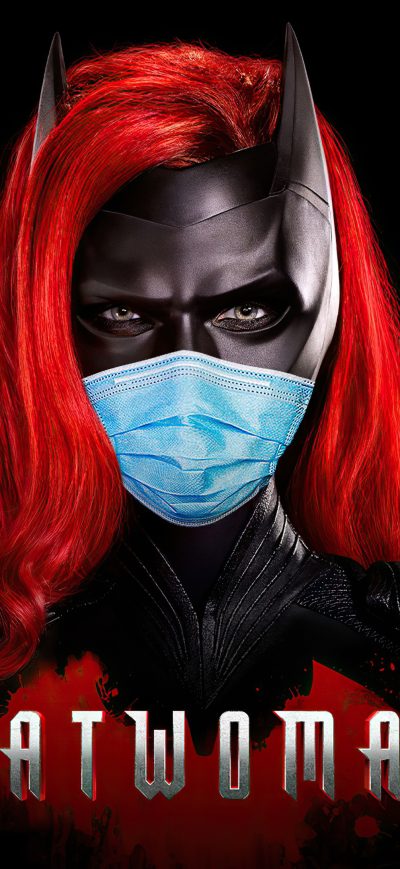 Fond d'écran iPhone Batwoman Safety Mask 4k