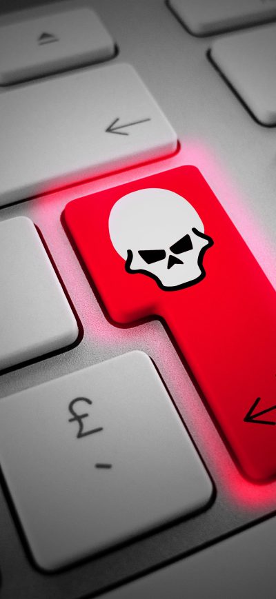 Fond d'écran iPhone Enter Key Skull Hacking 5k