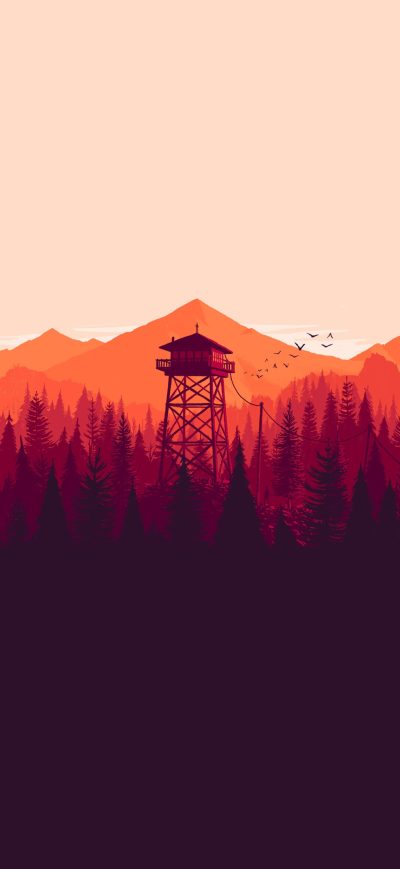 Fond d'écran iPhone Firewatch Tower