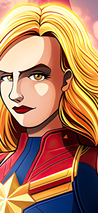 Fond d'écran iPhone Captain Marvel Comic Poster 4k
