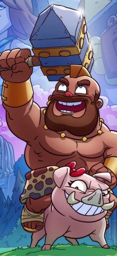Fond d'écran iPhone Hogs Clash Royale