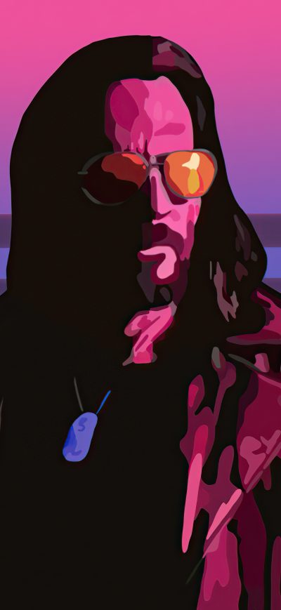 Fond d'écran iPhone Cyberpunk 2077 Phoenix Johnny Silverhand 5k