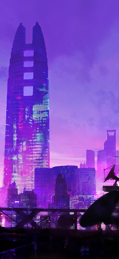 Fond d'écran iPhone Heylim City Cyberpunk 4k
