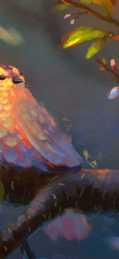 Fond d'écran iPhone Bird Painting 5k