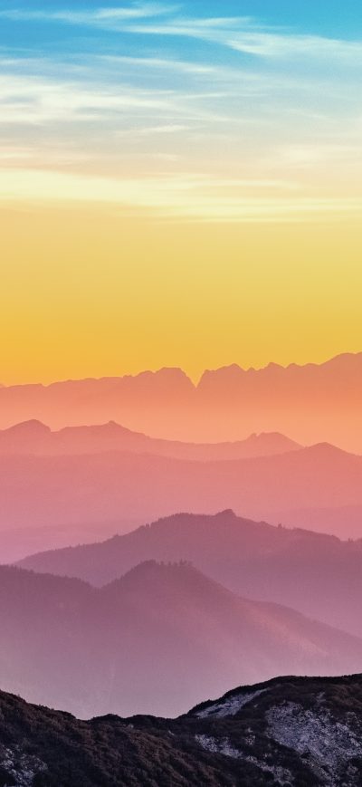 Fond d'écran iPhone Clouds Nature Mountains 4k