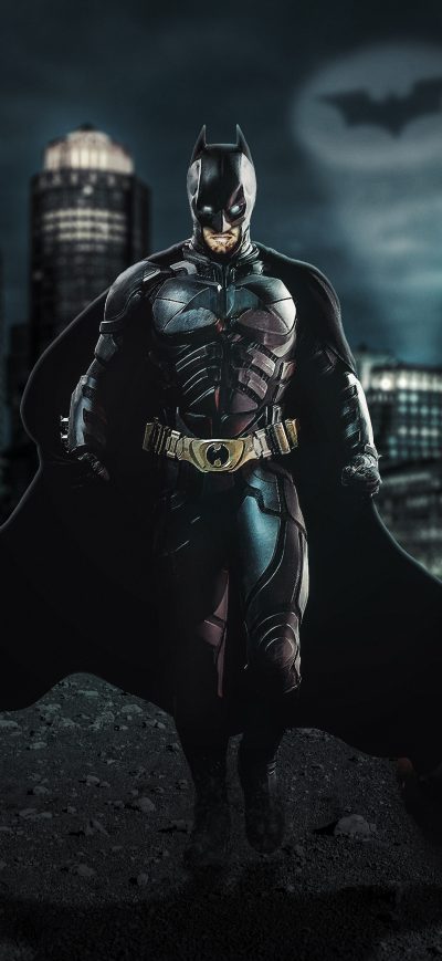 Fond d'écran iPhone Batman The Dark Knight With Batmobile 4k