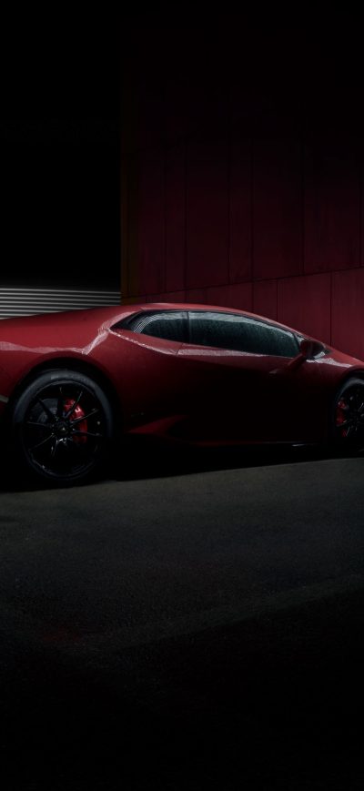 Fond d'écran iPhone Red Lamborghini Huracan Rear 4k