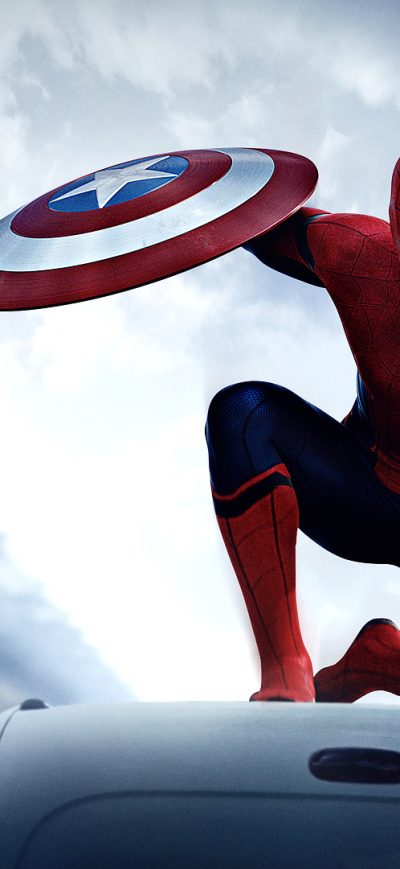 Fond d'écran iPhone Spiderman Captain America Civil War