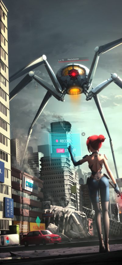 Fond d'écran iPhone Gaint Ant Monster Warrior Girl