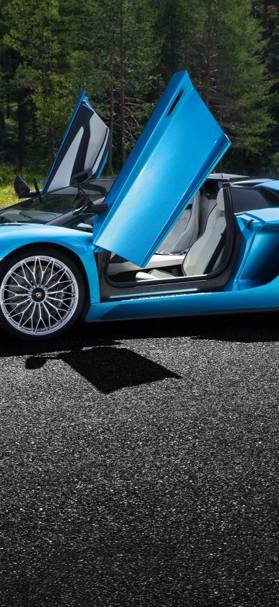 Fond d'écran iPhone Lamborghini Aventador S Windows Open 4k