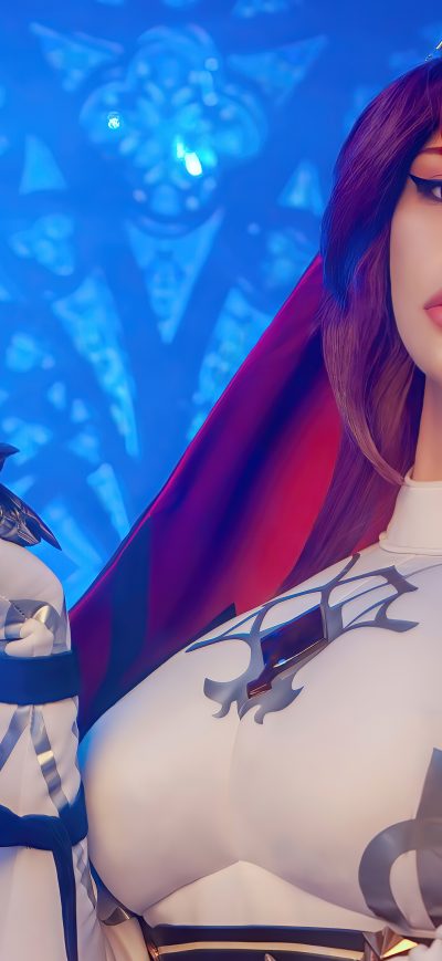 Fond d'écran iPhone Rosaria Genshin Impact Cosplay