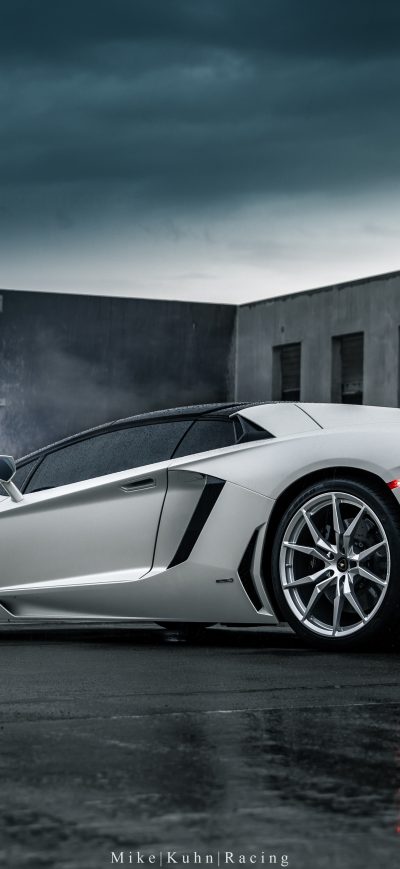 Fond d'écran iPhone Grey Lamborghini Aventador 5k 2019