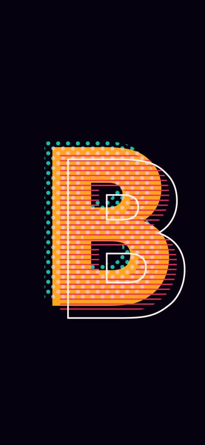 Fond d'écran iPhone B Alphabet Logo 4k