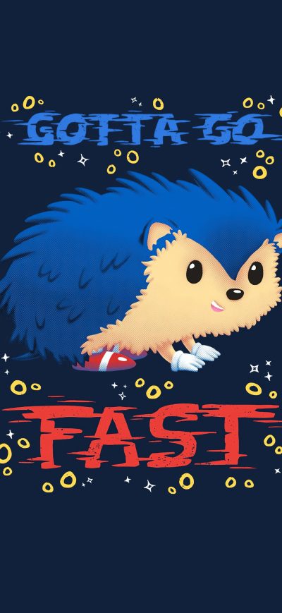 Fond d'écran iPhone Sonic The Hedgehog Minimal Art 4k