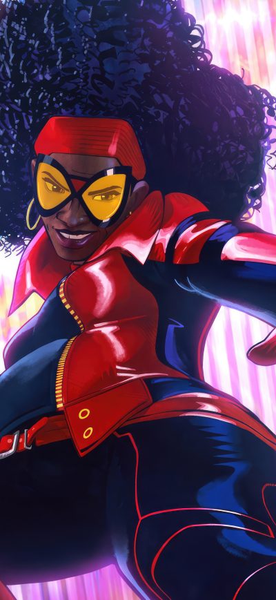 Fond d'écran iPhone Jessica Drew In Spiderman Across The Spider Verse 2023 5k