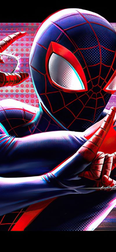Fond d'écran iPhone Spider Man Miles Web Shooter