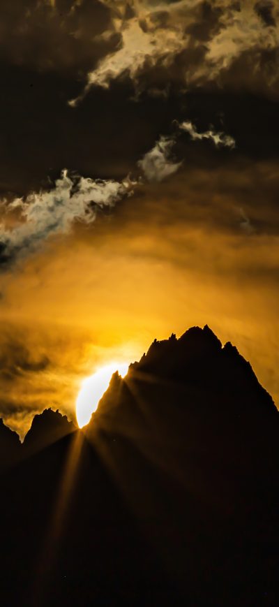 Fond d'écran iPhone Sunset Over The Swiss Alps 5k
