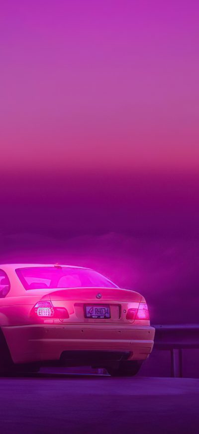 Fond d'écran iPhone Bmw Outrun Synthwave