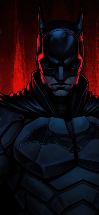 Fond d'écran iPhone The Batman Red Theme 4k