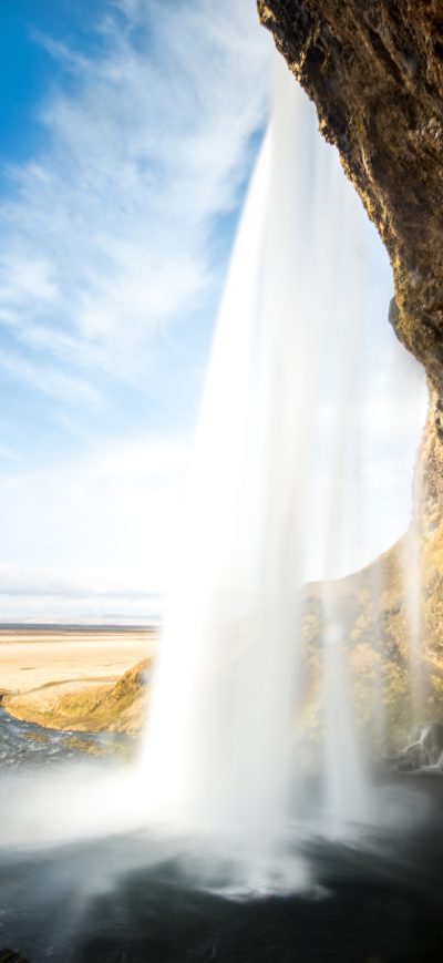 Fond d'écran iPhone Seljalandsfoss Iceland Waterfall 5k