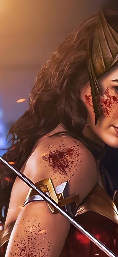Fond d'écran iPhone Wonder Woman Spit Out 5k