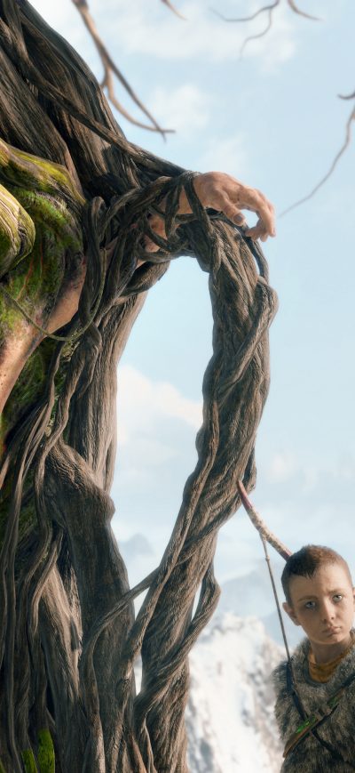 Fond d'écran iPhone Kratos And Atreus God Of War 4