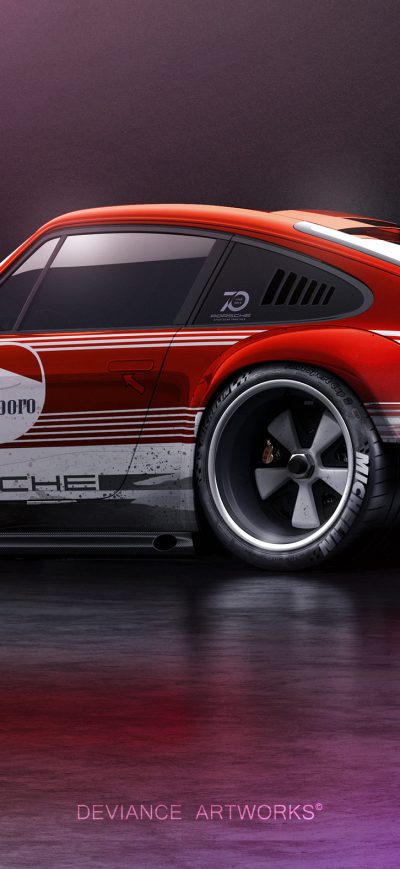 Fond d'écran iPhone Porsche 911 Rear Art 4k