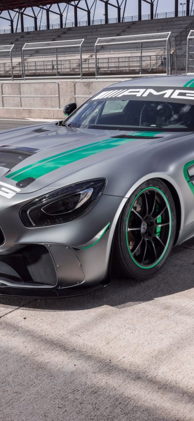 Fond d'écran iPhone Mercedes AMG GT4 C190 2017 4k