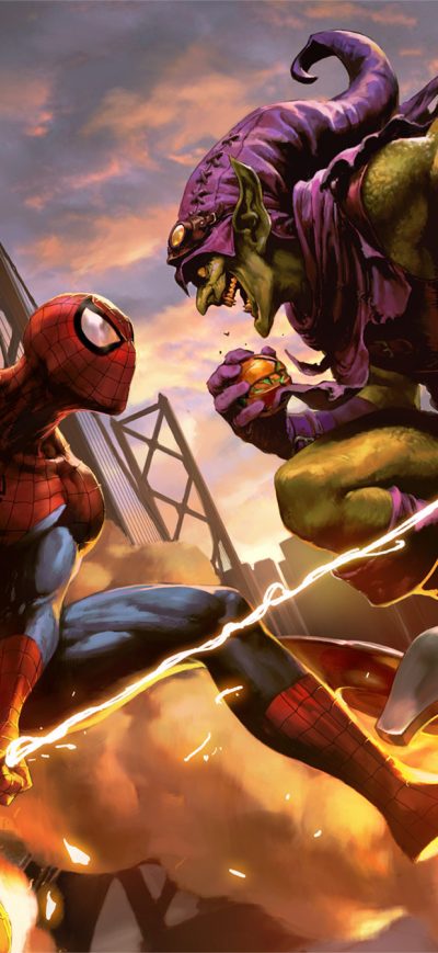 Fond d'écran iPhone Spiderman Vs Goblin